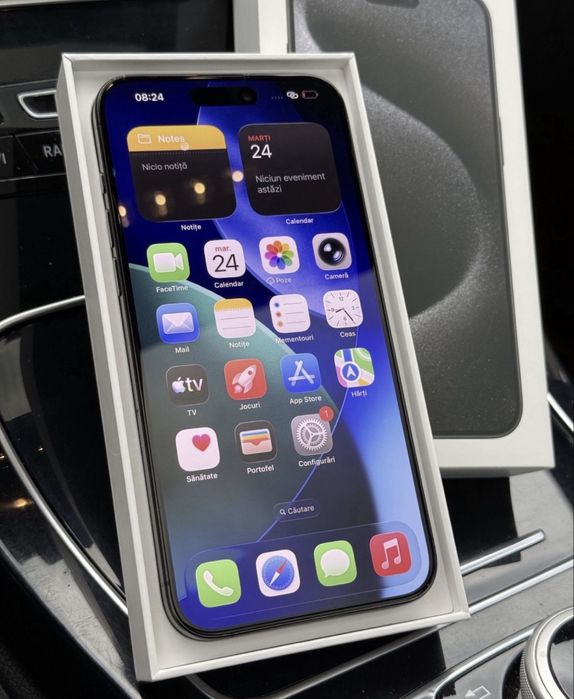iPhone 15 Pro-Black Titanium-100% baterie-Ca nou