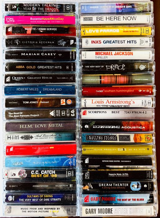 Оригинални аудио касети поп рок метъл музика