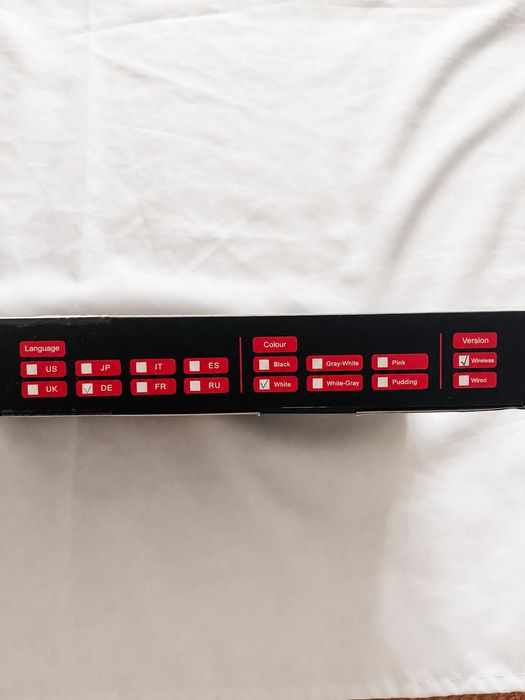 RedThunder K10 Set Gaming Wireless (Layout German, Alb, Nou)