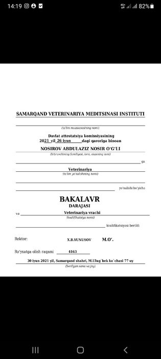 Veterinar vrach xizmati