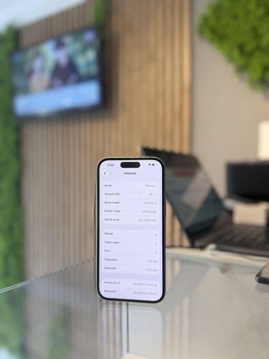 **ATS GSM** iPhone 15 128Gb Green/Baterie88%/Fact+Gar 12 luni