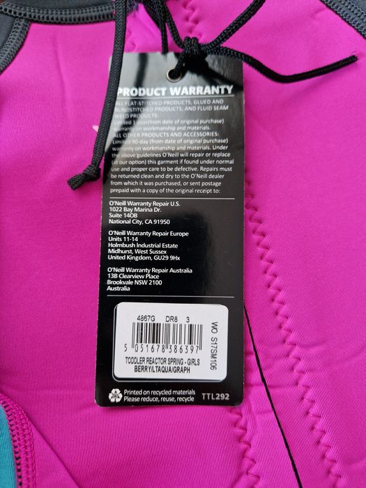 Costum inot neopren NOU factor protecție +50