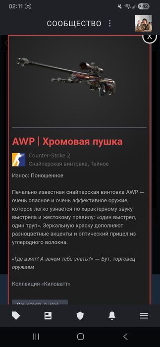 Скин на авп кс2.