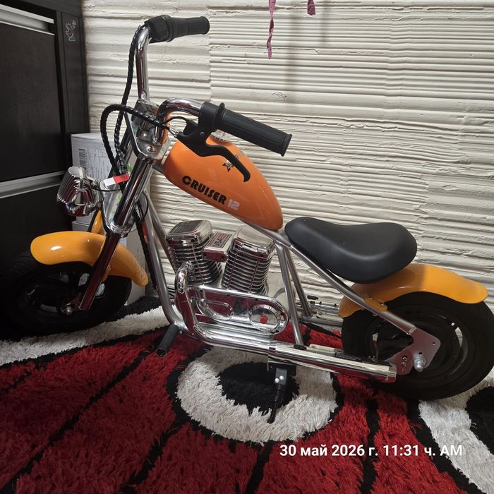 Електрически мотоциклет Hyper Gogo Cruiser 12, за деца, 12 км автономия, 3 скорости, 90x160 см