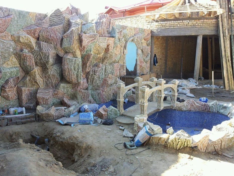 Водопад,шаршара,хай тек,пруды,арык,бассейн,фонтан,мостик,камень,тош