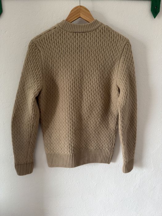 Bluza crosetata Lacoste Regular Fit lana casmir