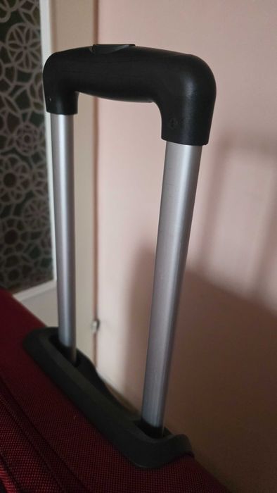 Куфар от плат KML виненочервен цвят