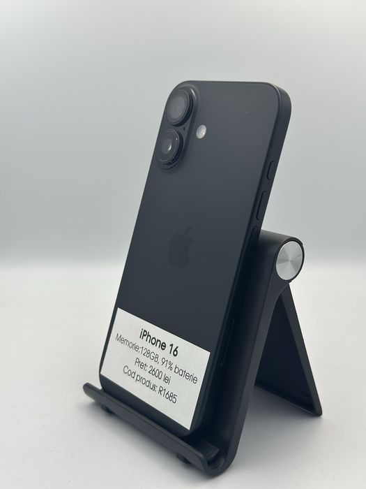 Iphone 16 - 128GB, 91% baterie, 1 an garantie