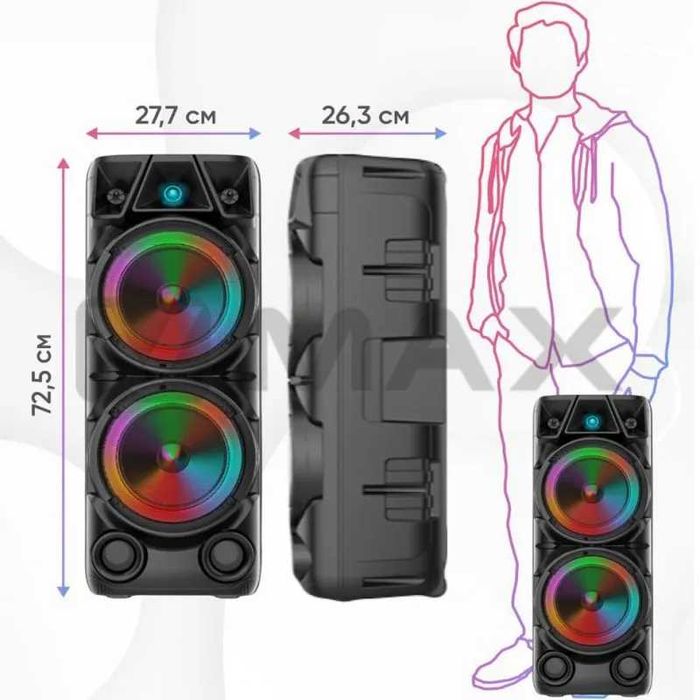 450w Преносима караоке колона ZQS-8210 2х8 инча микрофон
