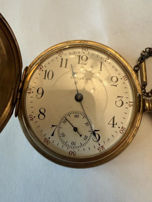 Waltham USA 1908 г. – Джобен часовник, 17 jewels, сервиз, работи