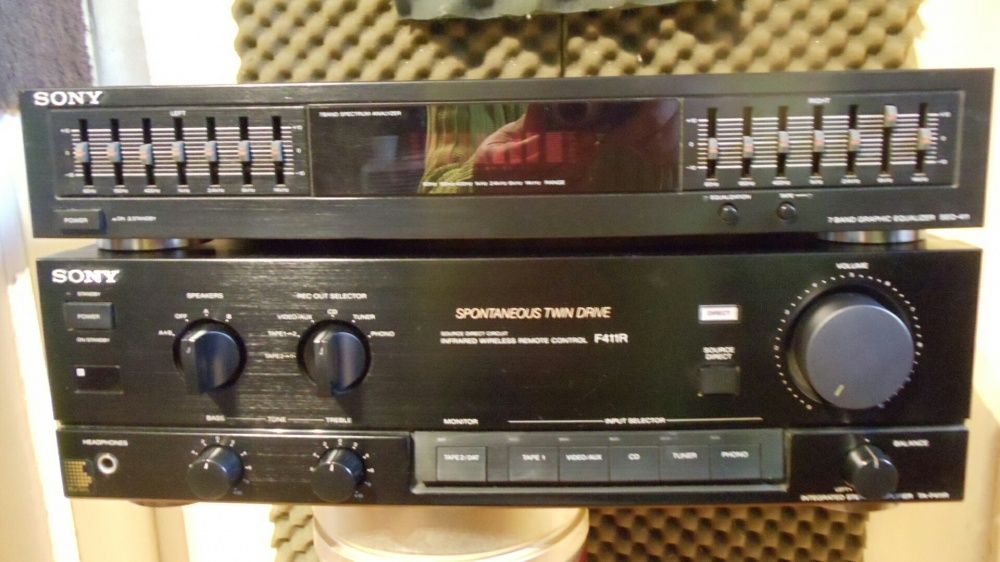 Комплект SONY усилвател ta f 411r