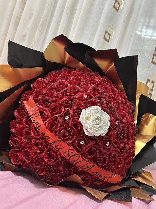 Vand buchet din flori de sapun