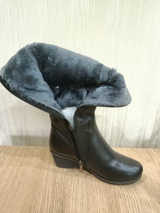 Зимние сапоги, кожа. 38, 39р