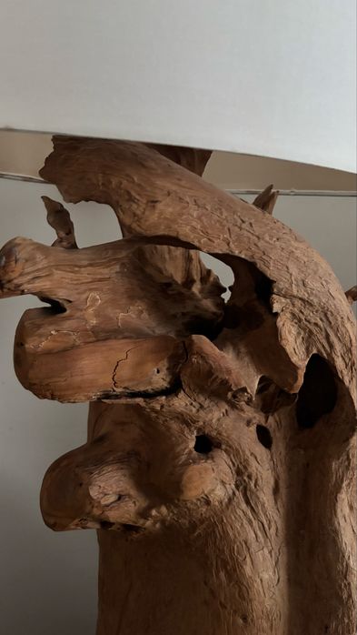 Vand veioza mare unicat, din trunchi de copac