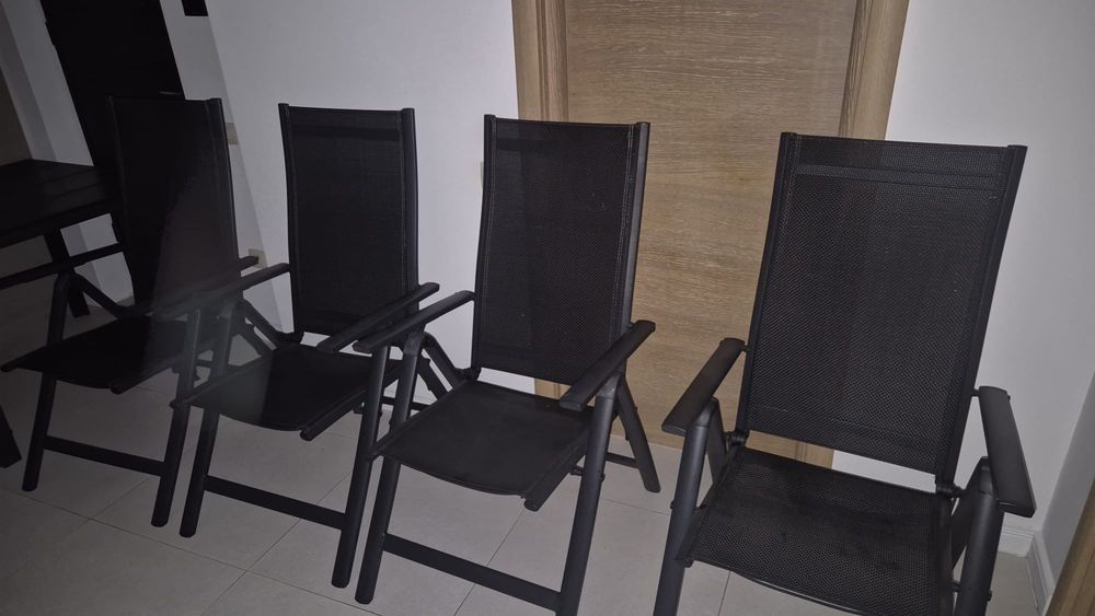 Vand set scaune reglabile LOMMA negre