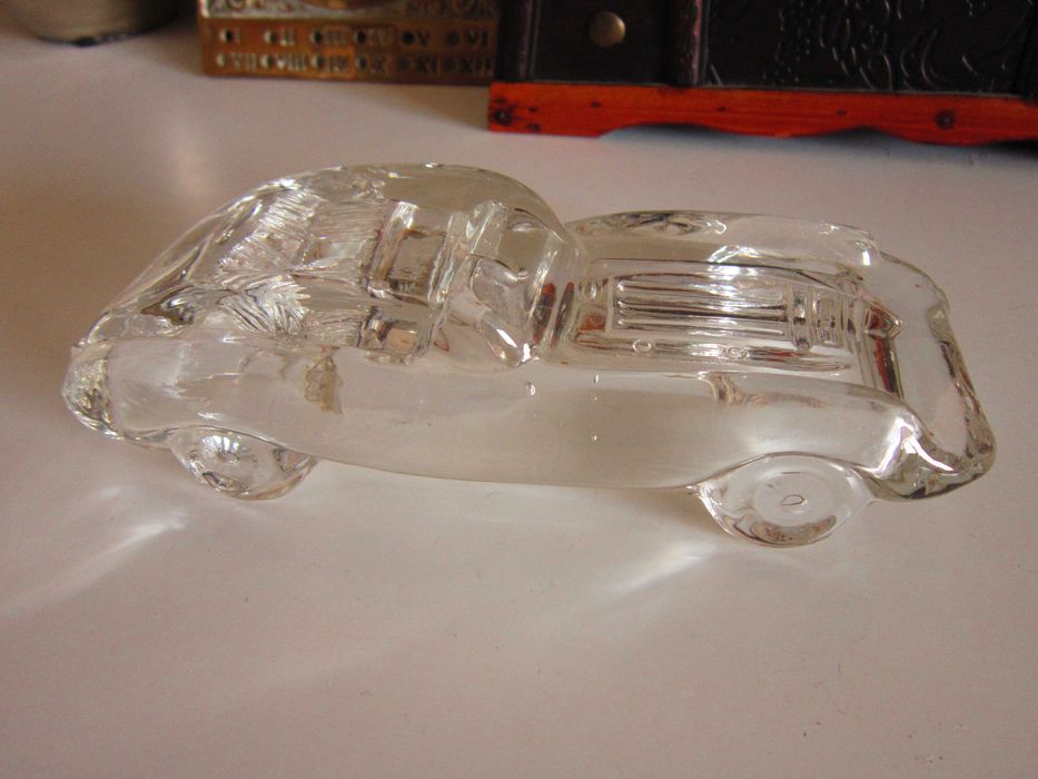 cadou rar Jaguar cristal vintage Hofbauer Clear Glass Lead Crystal