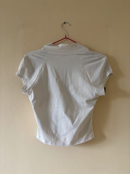 Блуза с къс ръкав с цип, Shein