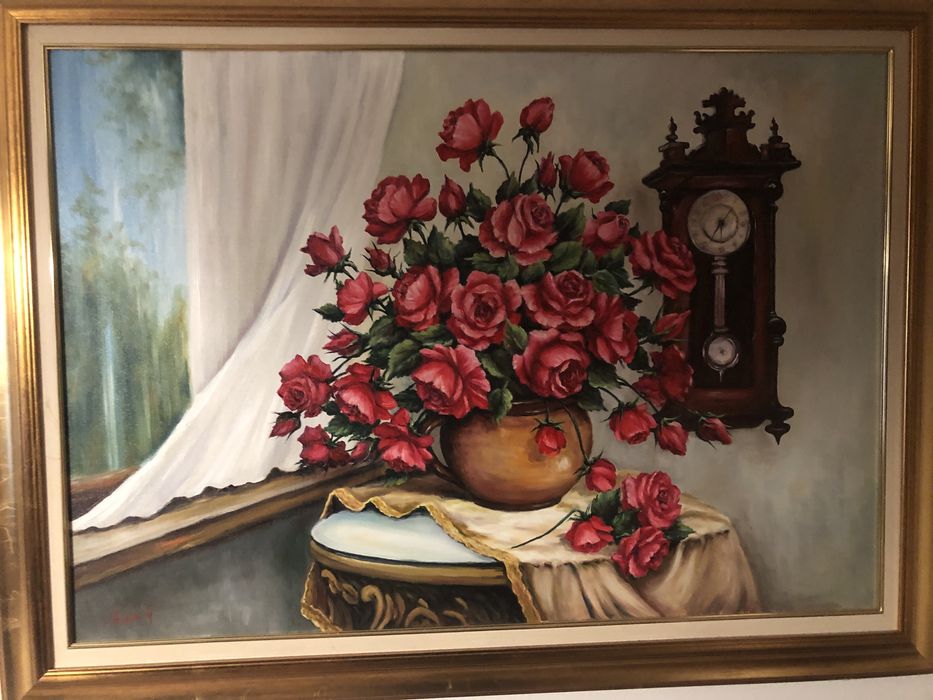 Reducere 50%! Tablou original semnat pictura in ulei dimensiune mare