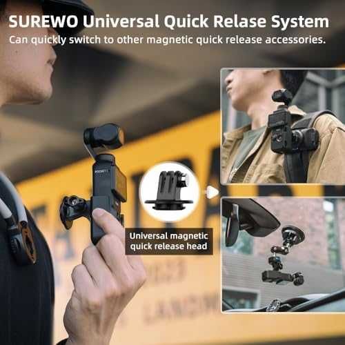 Магнитна стойка за врат за DJI Osmo Pocket 3 POV/Vlog, регулируем ъгъл