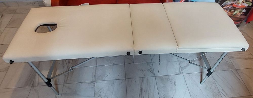 Masă de masaj pliabilă, portabilă și profesională din aluminiu cu husă
