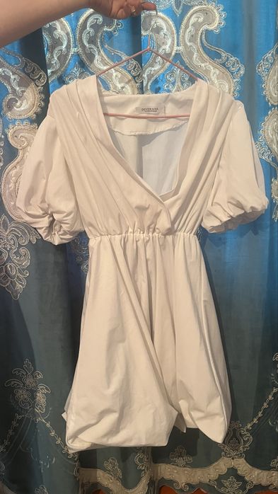 Жазға арналған ақ мини көйлек