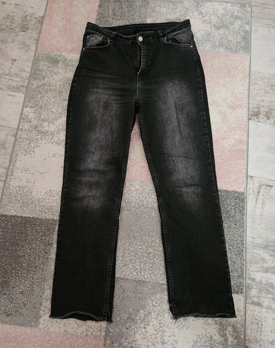 Blugi drepți gri/negru 40