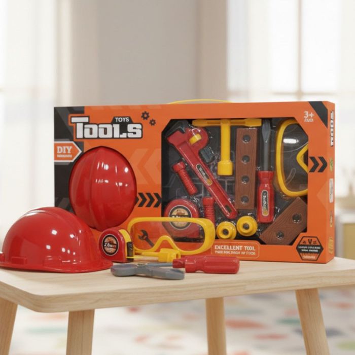 Детски комплект с инструменти и каска TOOLS DIY Working Set