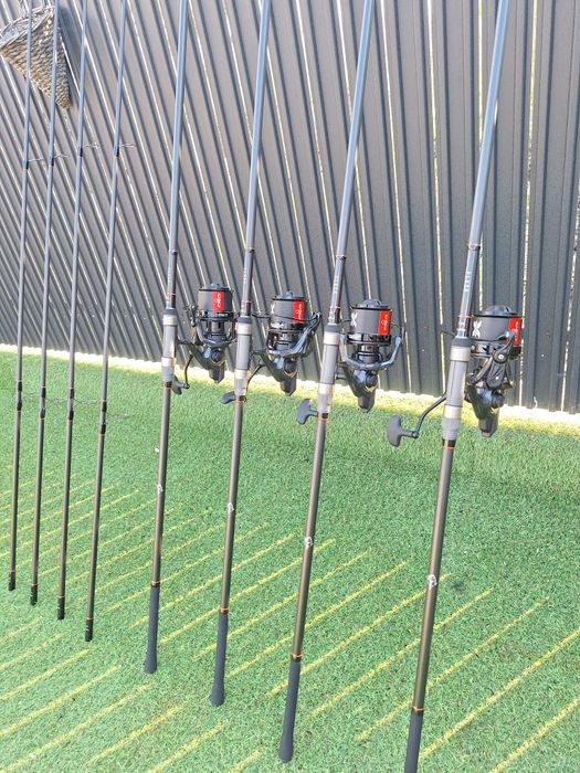 Set 4 Lansete FL FLX20 + 4 mulinete Fl 14000 Ultra Cast Carbon