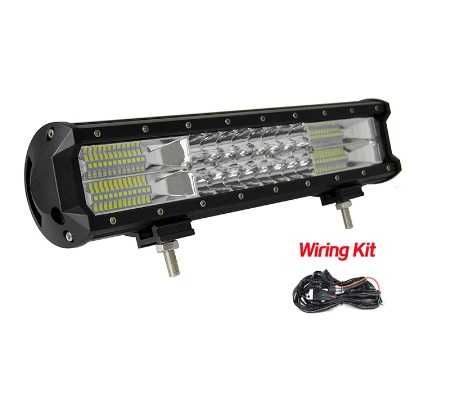 Pachet led bar cu bull bar si cu kit cablaj