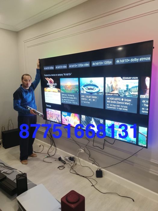 Навеска телевизоров на кронштейн