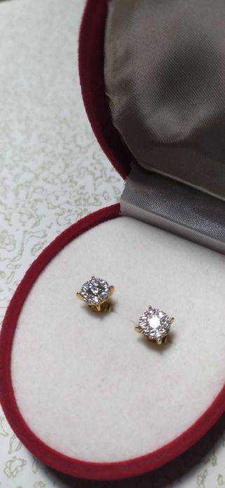 Золотые серьги пусеты