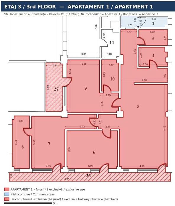 VERDIGAL INVESTMENT Inchiriaza APARTAMENT 3 Dormitoare Living si Bucatarie in cladire NOU construita