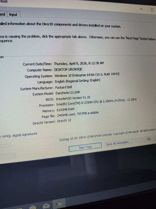 Packard Bell   EasyNote LS11HR i3 gen 2