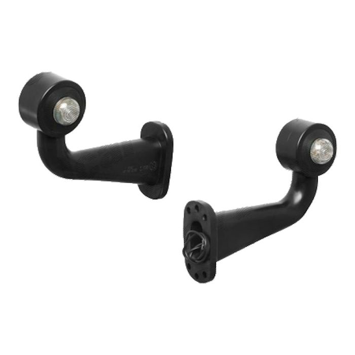 Lampa gabarit auto BestAutoVest 12V/ 24V LED, cu brat de 150mm, unghi 90 grade, Dreapta, Rosu- Alb