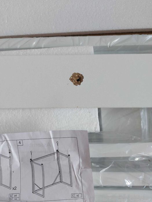 Сгъваема маса със стойка за монитор, бяла, компютърна 80 x 45 x 75 см,