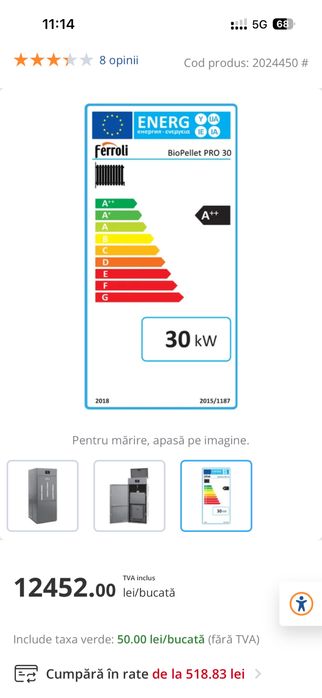 Centrala peleti 30kw