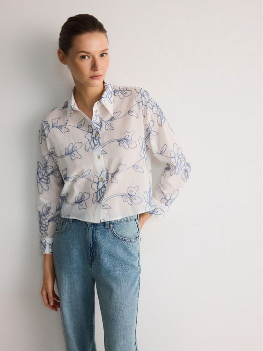 Риза с бродерия Reserved