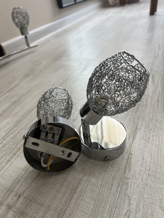 2 стенни лампи Nino MESH, G9, хром - комплект