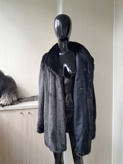 Haină blană de nurcă / vizon , Naturala, m.XL-XXL