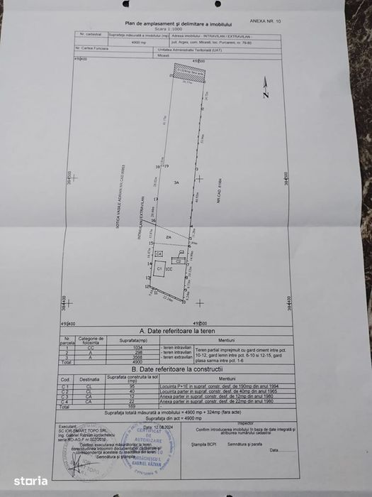 Casa - Vila | Purcareni Micesti Arges | S+P+1+M| teren 4900mp | Livada