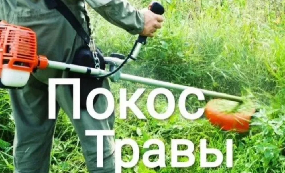 Покос травы ,стрижка газона