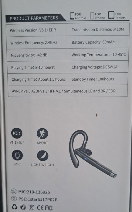 Naushnik bluetoth наушник YYK-520