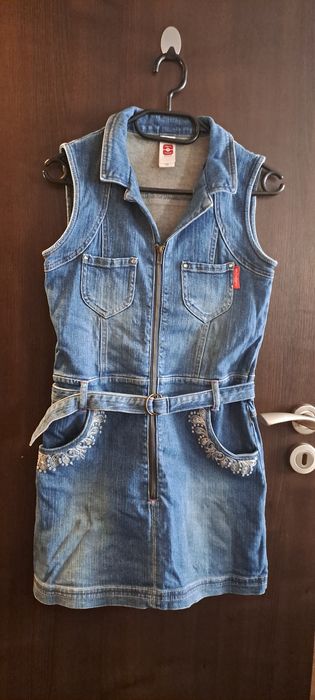 Рокля-дънкова (памук) за височина 158см