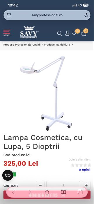 Lampa cosmetica cu lupa