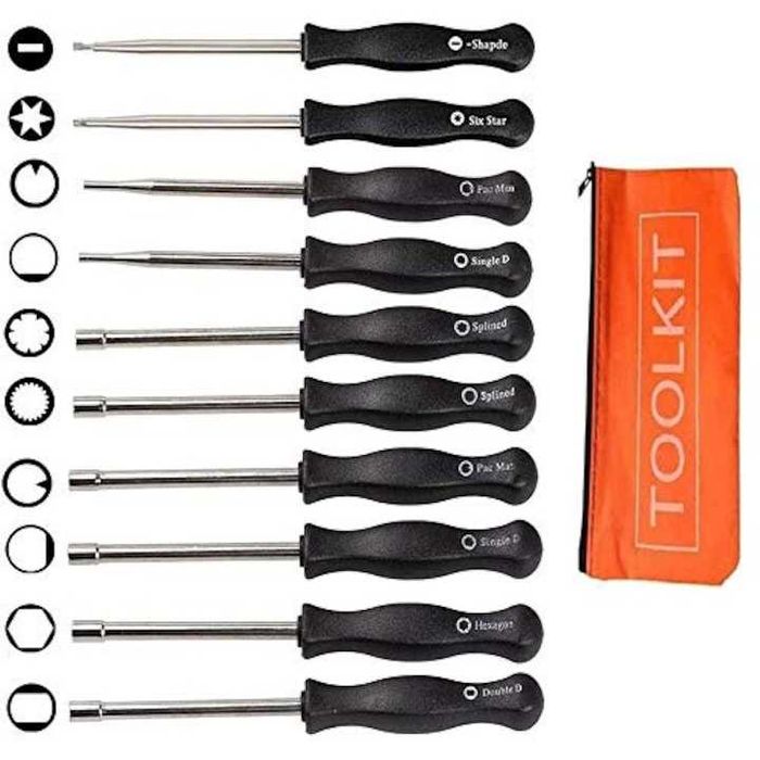 Set unelte pentru ajustarea carburatorului,10 piese, din otel,nou