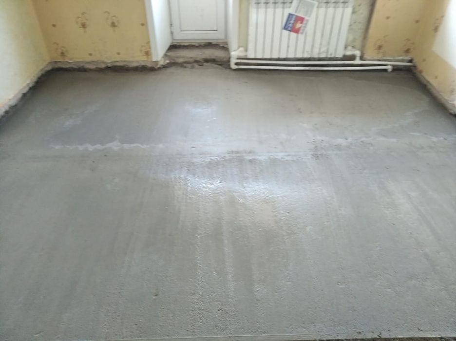 Стяжка пола по лазеру.