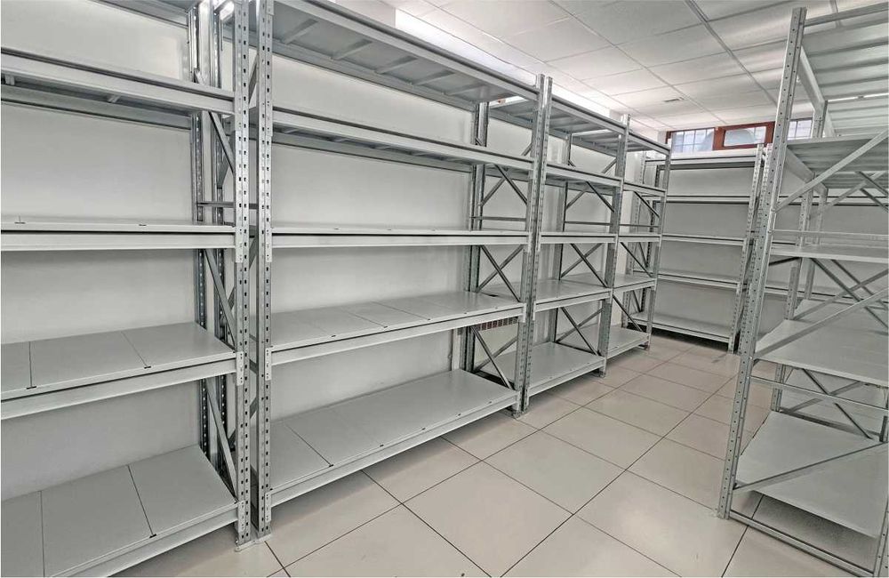 Стеллажи складские металлические, для склада, железная полка tass