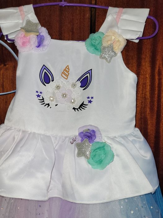 Платье детское единорог