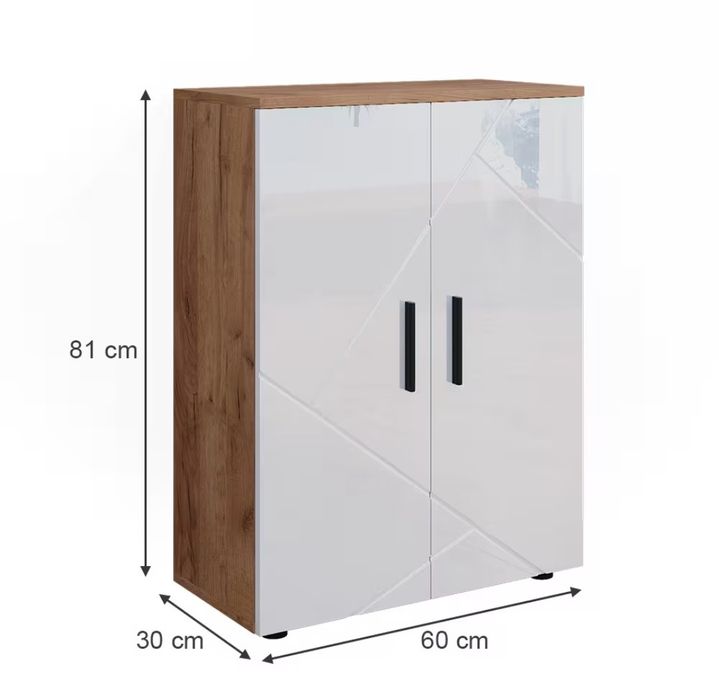 Скрин/шкаф бял гланц 5714