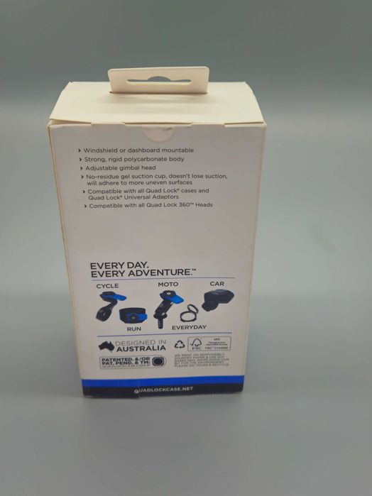 Стойка за телефон Quad Lock Suction Windscreen  за стъкло и табло!